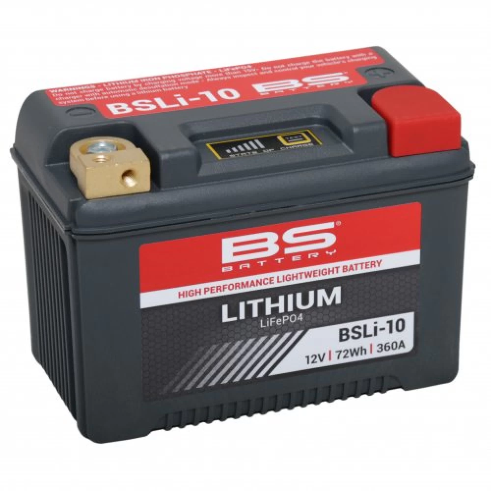 BSLI-10 (YTX20L-BS, YTX20HL-BS, YTX24HL-BS, YTX14L) Μπαταρία Λιθίου Μοτοσυκλέτας BS LiFeP04 12V 72Wh 360Α