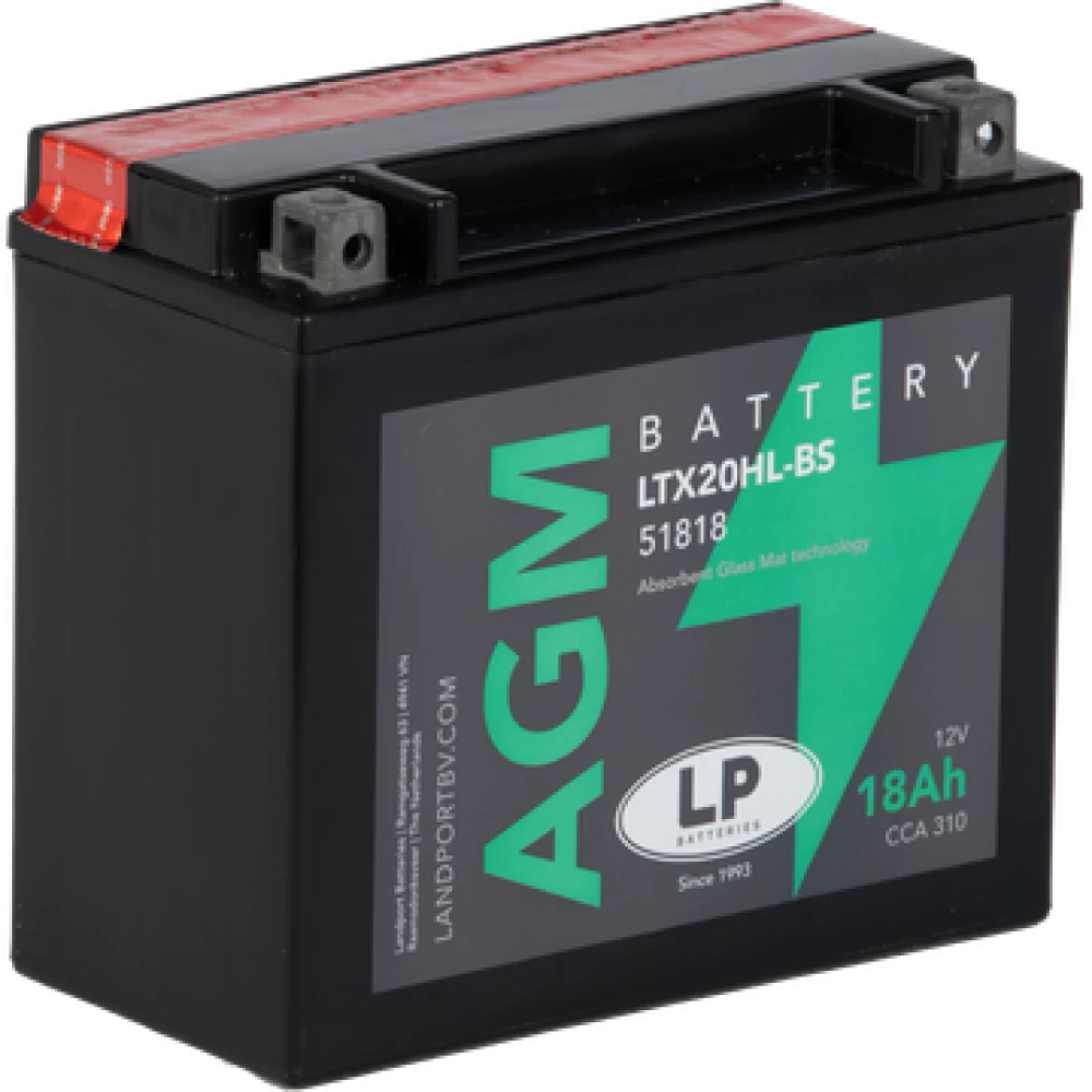 LTX20HL-BS (YTX20HL-BS, YTX20L-BS) Μπαταρία Μοτοσυκλέτας LP AGM 12V 18Ah 310A