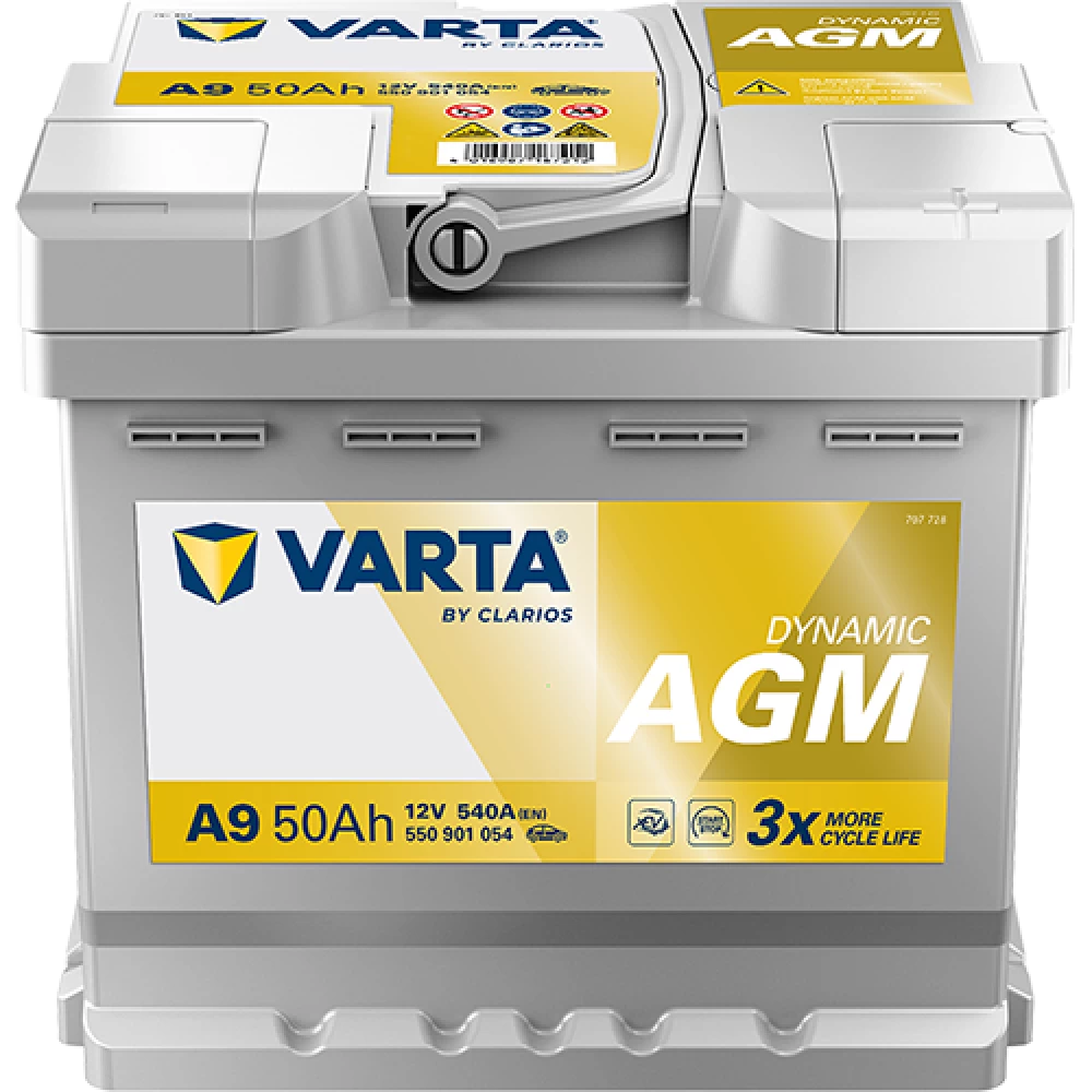 Μπαταρία αυτοκινήτου A9 VARTA 50Ah 540A Silver Dynamic AGM Start Stop