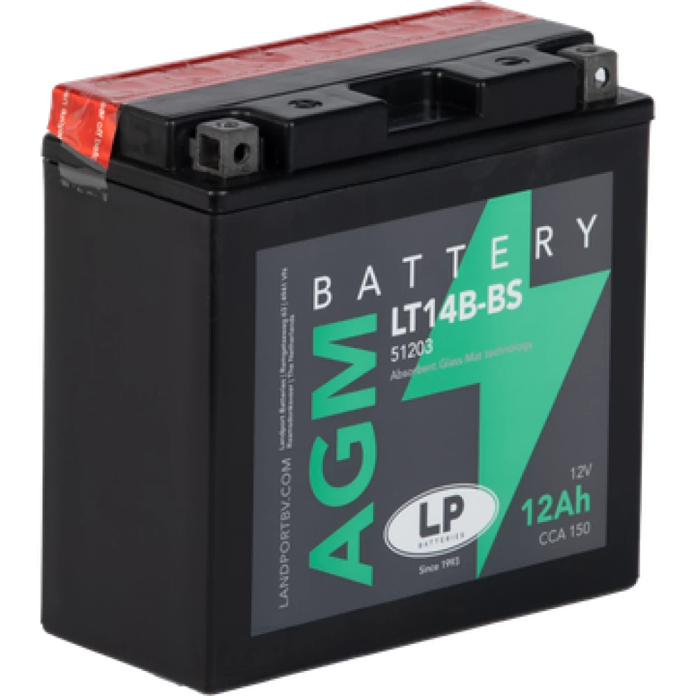 LT14B-BS (YT14B-BS) Μπαταρία Μοτοσυκλέτας LP AGM 12V 12Ah 150A