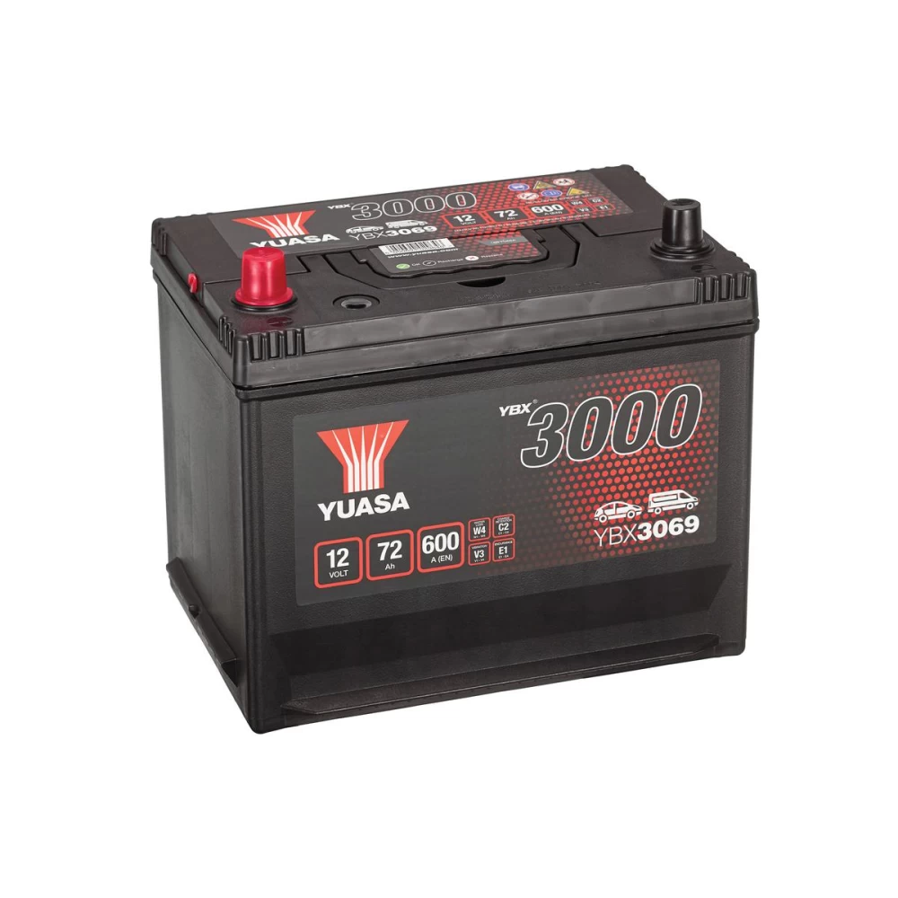 Μπαταρία αυτοκινήτου YBX3069 12V 72Ah 600A Yuasa SMF Battery