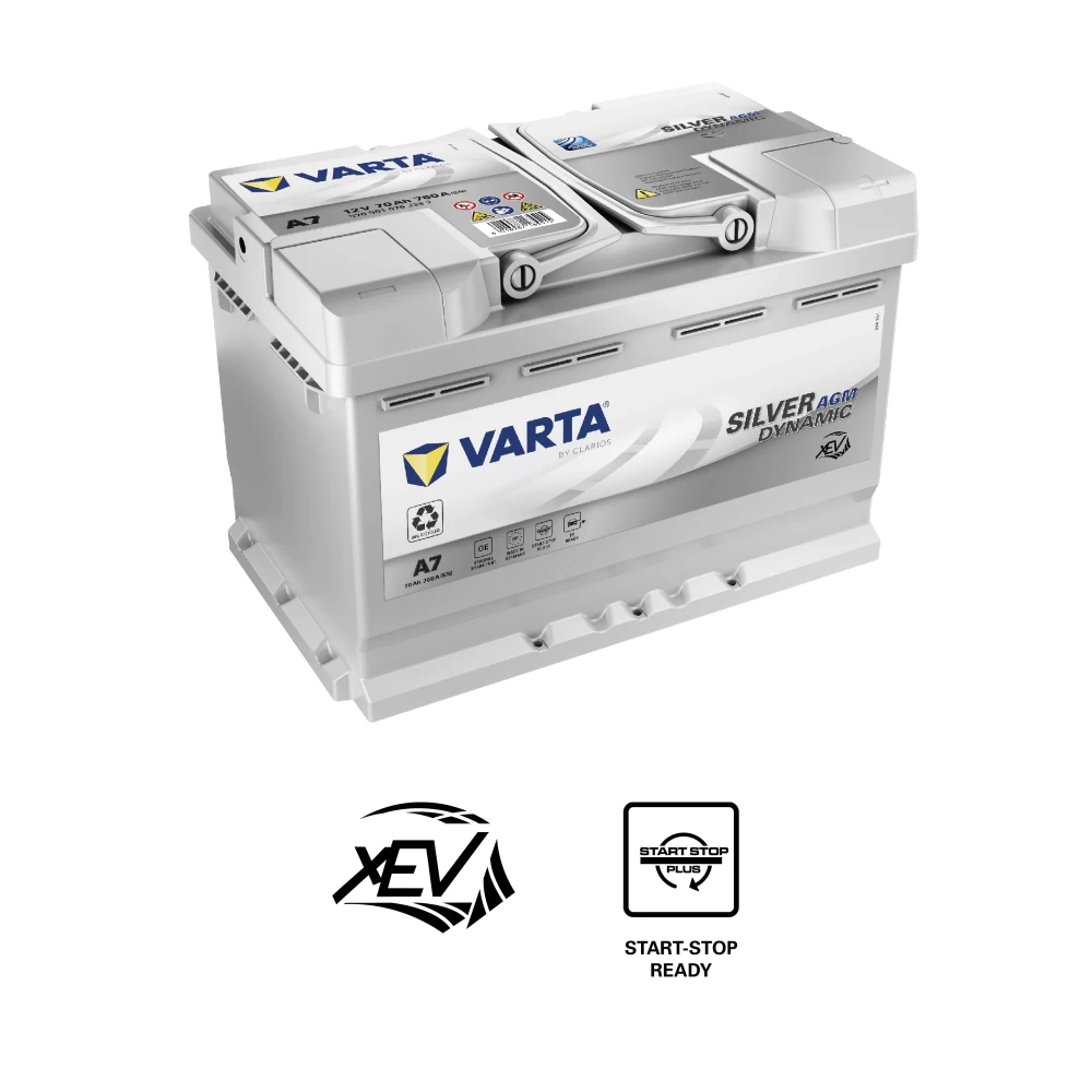 Μπαταρία αυτοκινήτου A7/E39 VARTA 70Ah 760A Silver Dynamic AGM Start - Stop 