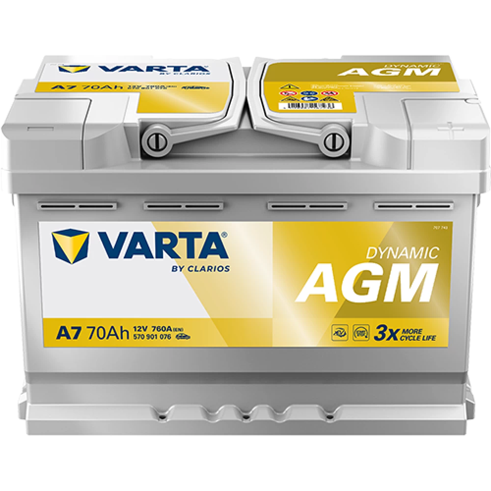 Μπαταρία αυτοκινήτου A7/E39 VARTA 70Ah 760A Silver Dynamic AGM Start - Stop 