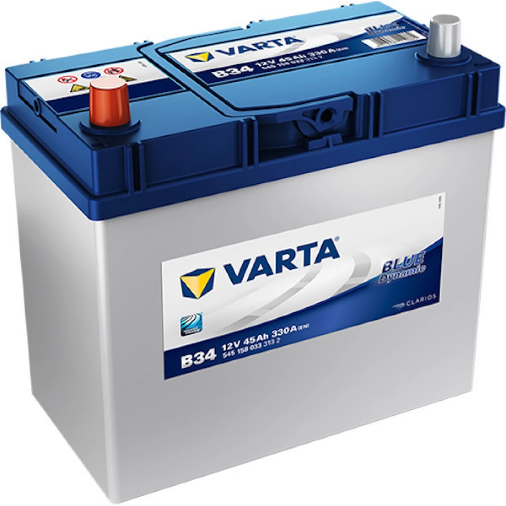 Μπαταρία αυτοκινήτου VARTA 45Ah 330A Blue Dynamic B34 Αριστερά+