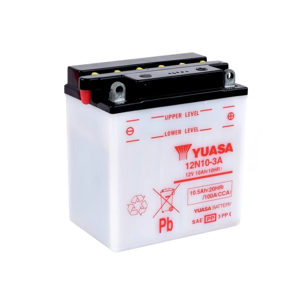 12N10-3A Μπαταρία Μοτοσυκλέτας YUASA INDO (Χωρίς υγρά)