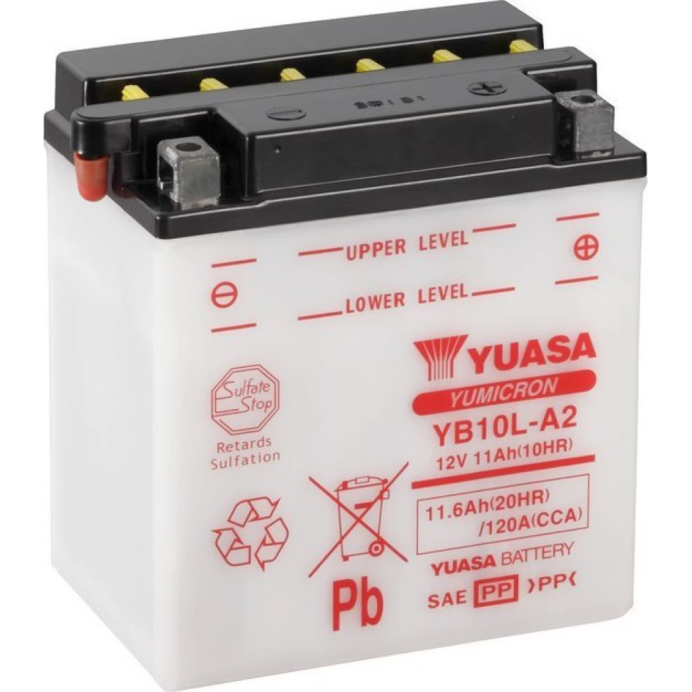 YB10L-A2 Μπαταρία Μοτοσυκλέτας YUASA TAIWAN (Χωρίς υγρά)
