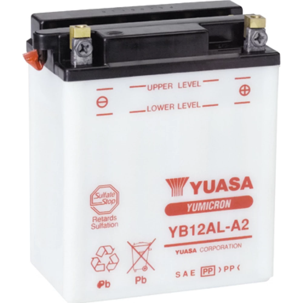 YB12AL-A2 Μπαταρία Μοτοσυκλέτας YUASA TAIWAN (Χωρίς υγρά)