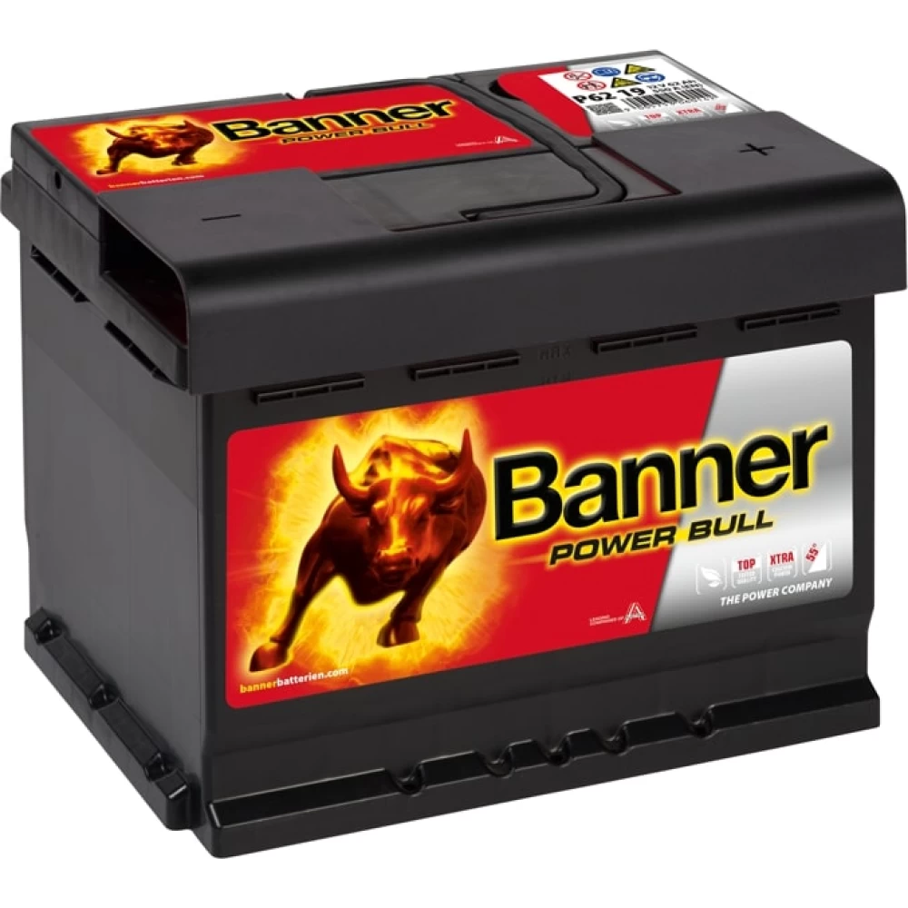 Μπαταρία αυτοκινήτου BANNER 62Ah 550A Power Bull P6219