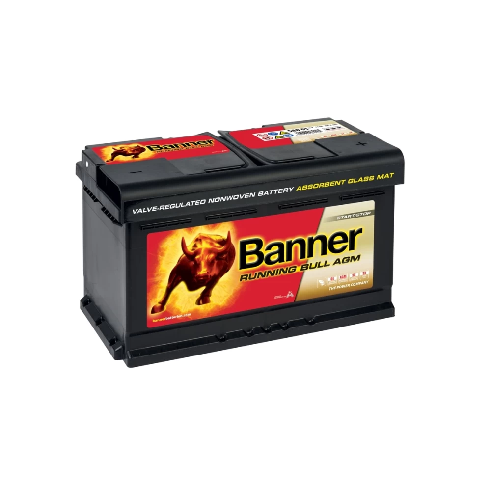 Μπαταρία αυτοκινήτου 58001 BANNER 80Ah 800A Running Bull AGM