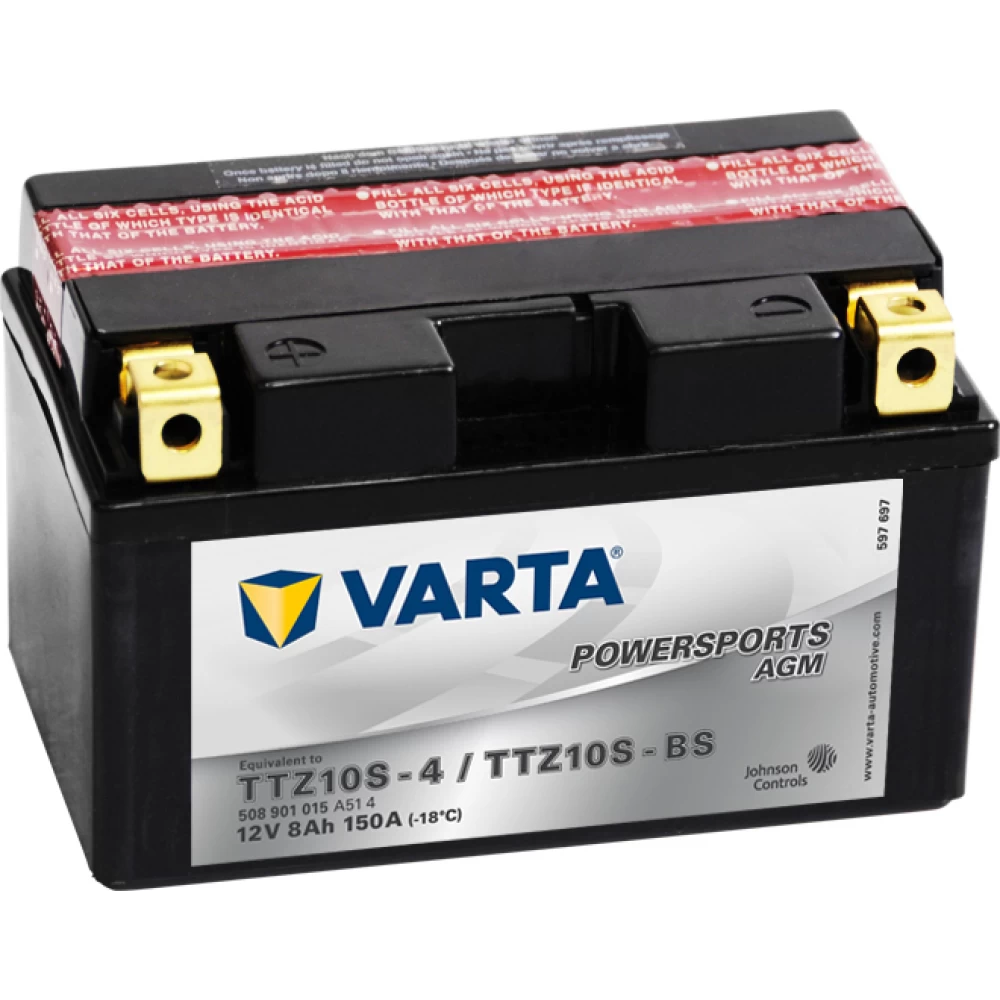 TTZ10S-4/TTZ10S-BS Μπαταρία Μοτοσυκλέτας VARTA Powersports AGM 8Ah