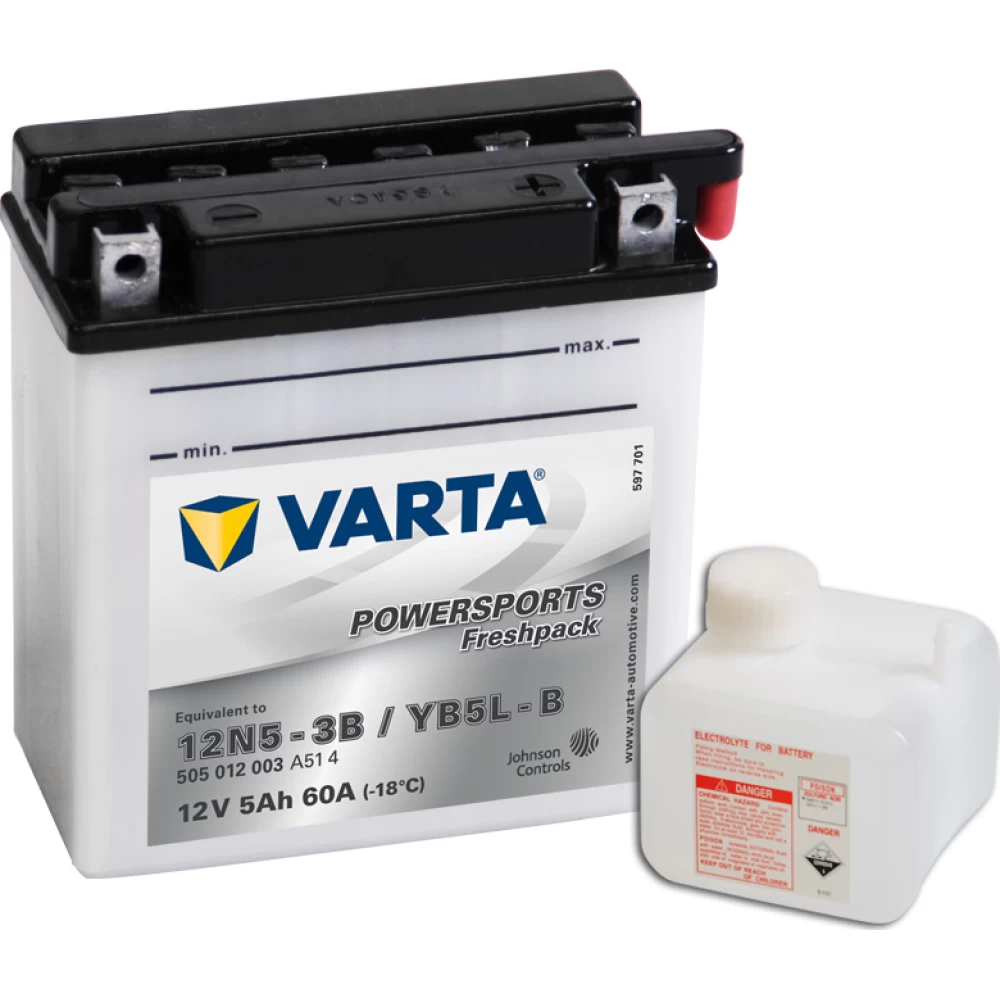 YB5L-B Μπαταρία Μοτοσυκλέτας VARTA Powersports Freshpack