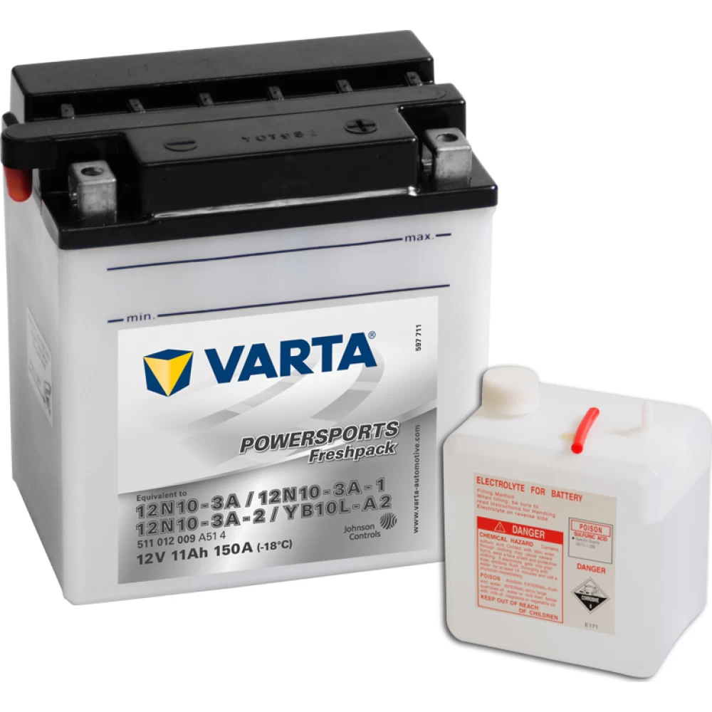 YB10L-A2 Μπαταρία Μοτοσυκλέτας VARTA Powersports Freshpack