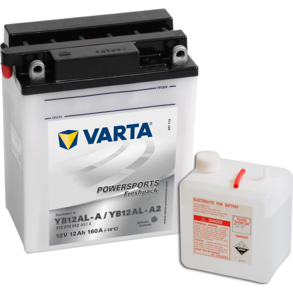 YB12AL-A2 Μπαταρία Μοτοσυκλέτας VARTA Powersports Freshpack
