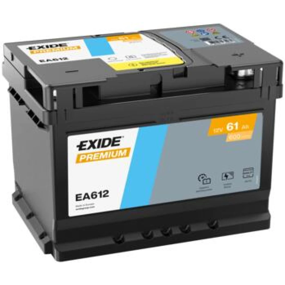 Μπαταρία Αυτοκινήτου 61Ah 600A EXIDE PREMIUM EA612