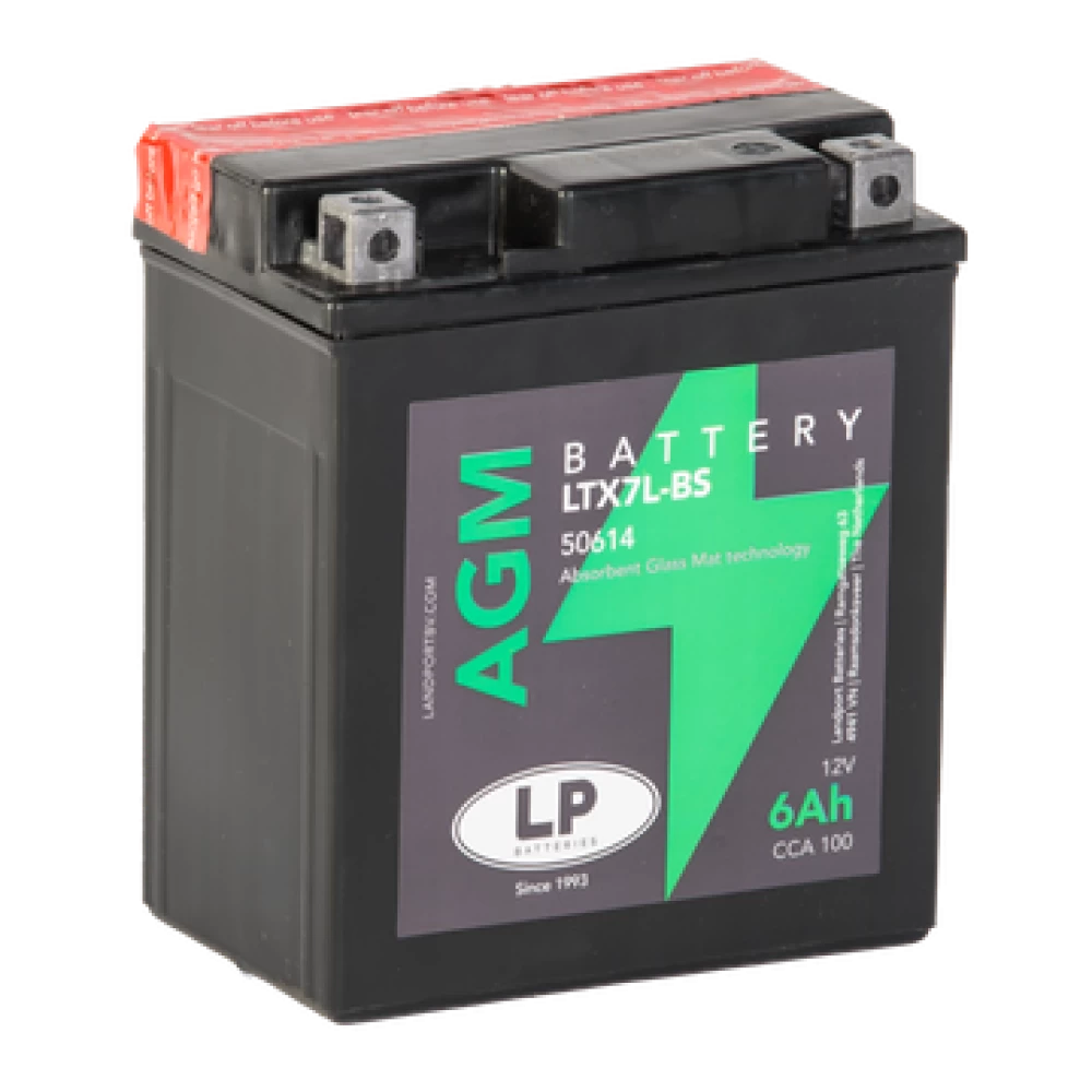 LTX7L-BS (YTX7L-BS) Μπαταρία Μοτοσυκλέτας LP AGM 12V 6Ah 100A