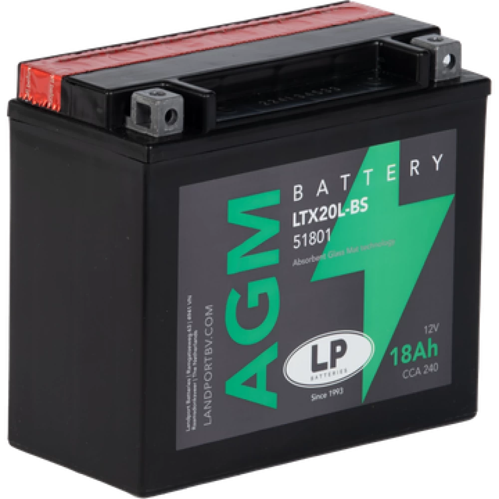 LTX20L-BS (YTX20L-BS) Μπαταρία Μοτοσυκλέτας LP AGM 12V 18Ah 240A