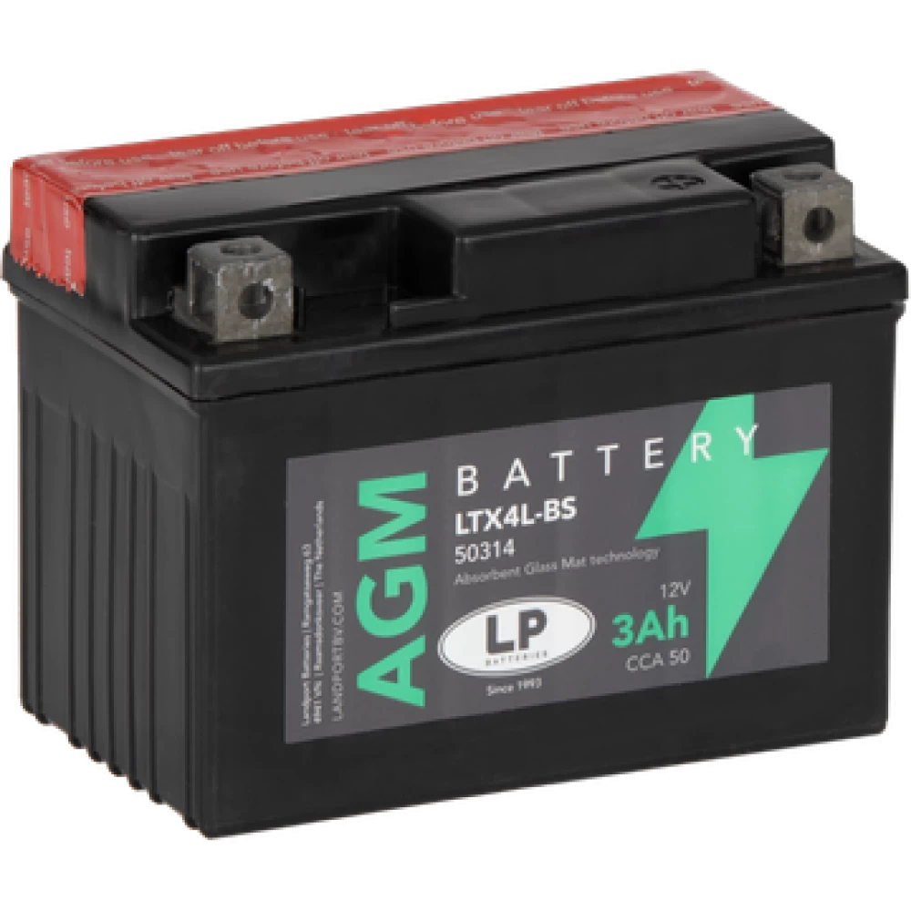 LTX4L-BS (YTX4L-BS) Μπαταρία Μοτοσυκλέτας LP AGM 12V 3Ah 50A