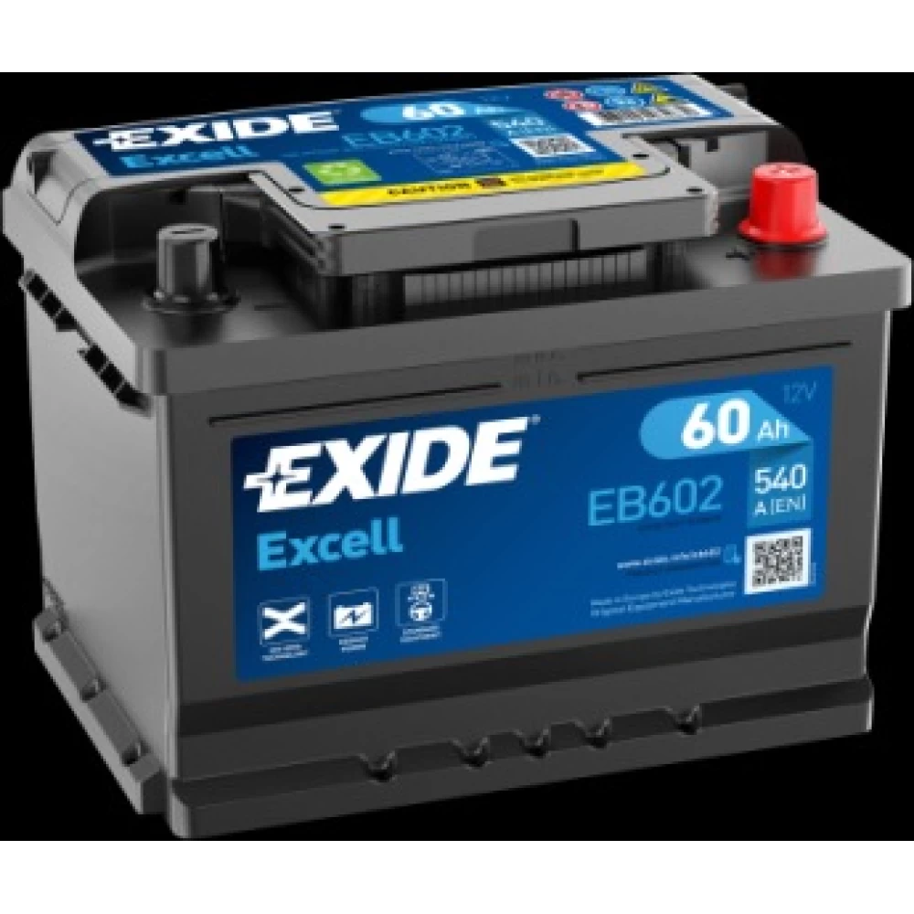 Μπαταρία Αυτοκινήτου 60Ah 540A EXIDE EXCELL EB602