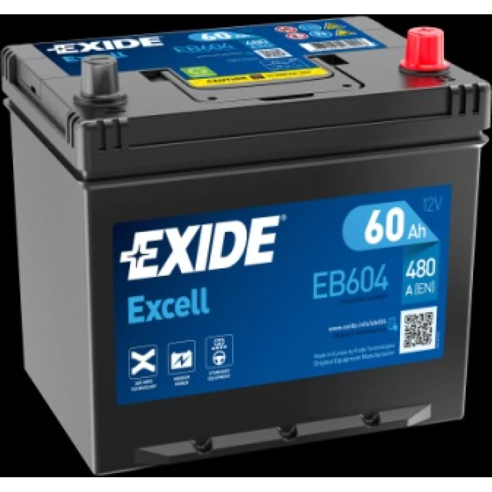 Μπαταρία Αυτοκινήτου 60Ah 390A EXIDE EXCELL EB604