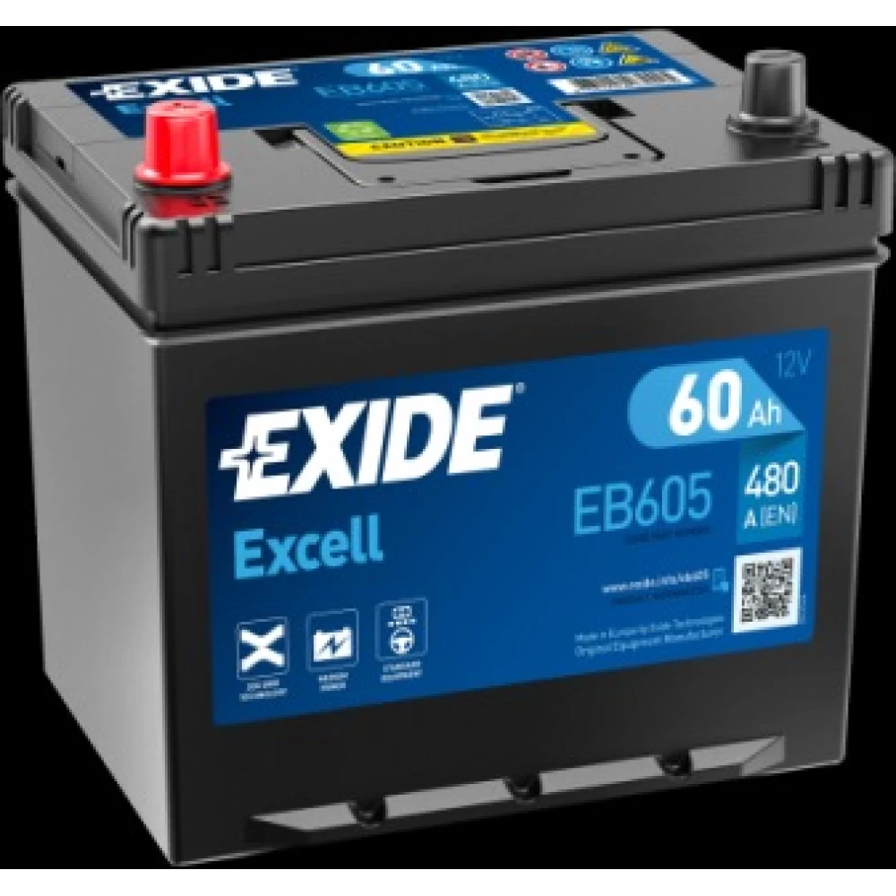 Μπαταρία Αυτοκινήτου 60Ah 390A EXIDE EXCELL EB605