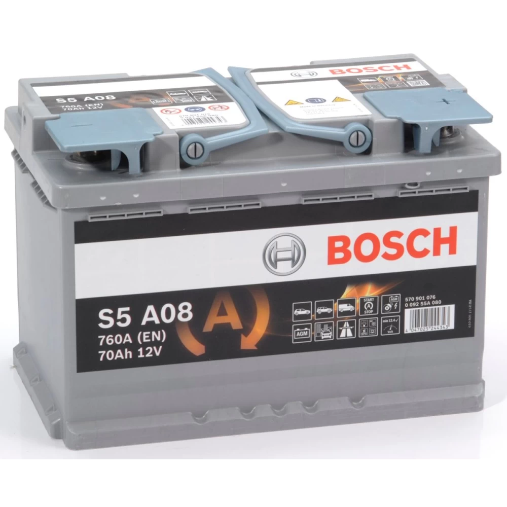 Μπαταρία Αυτοκινήτου 70Ah 760A BOSCH S5A08 AGM
