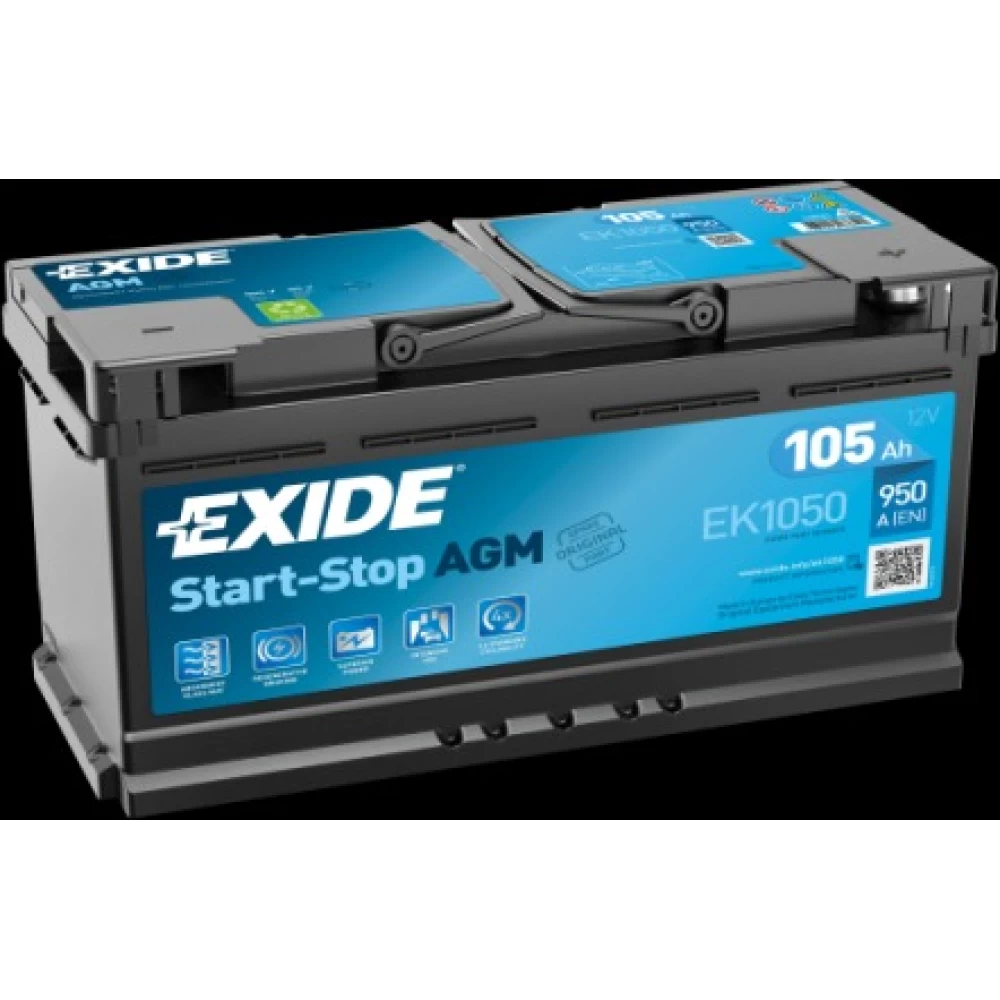Μπαταρία Αυτοκινήτου 105Ah 950A EXIDE EK1050 AGM Start & Stop