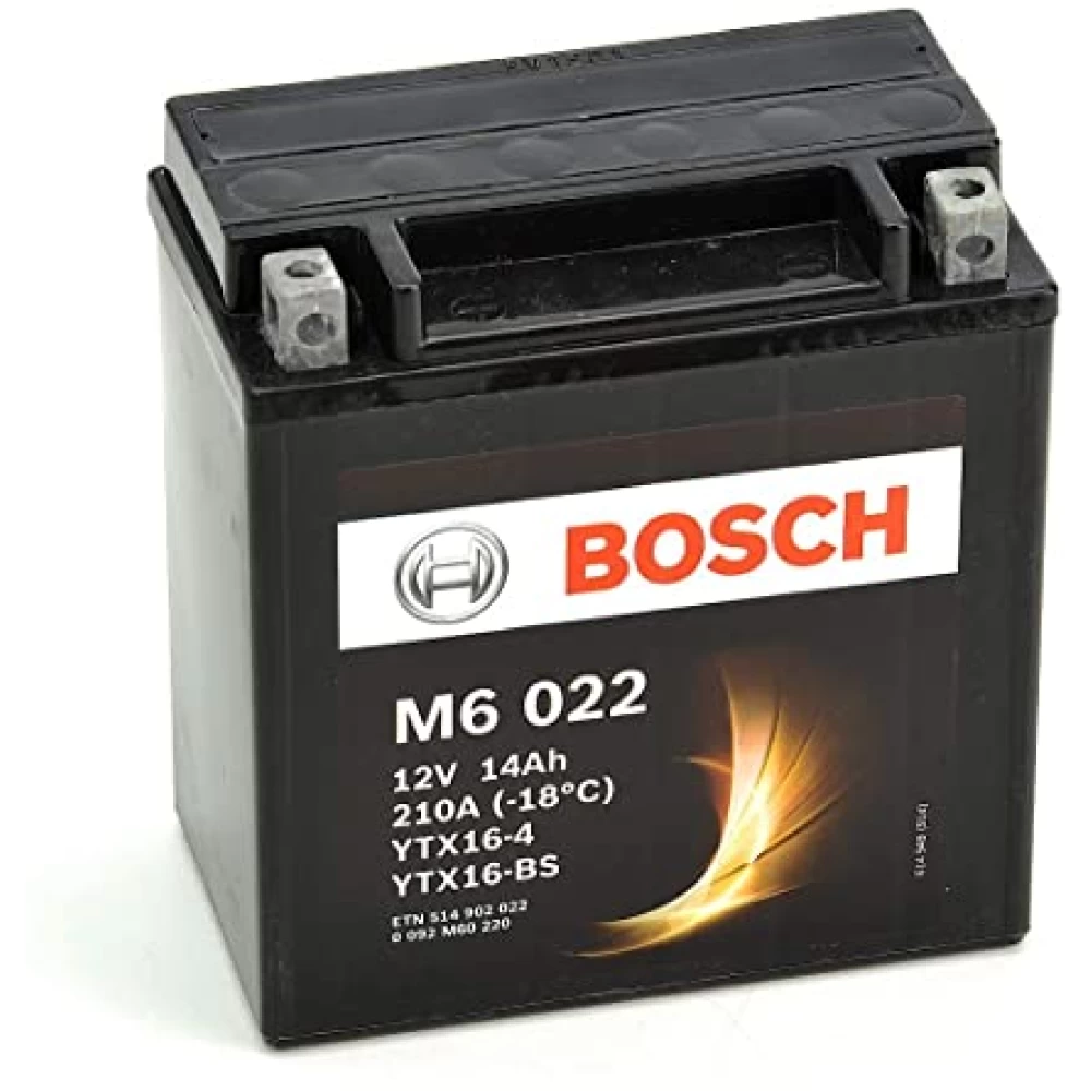 YTX16-BS Μπαταρία Μοτοσυκλέτας BOSCH M6022 AGM 14Ah 210A
