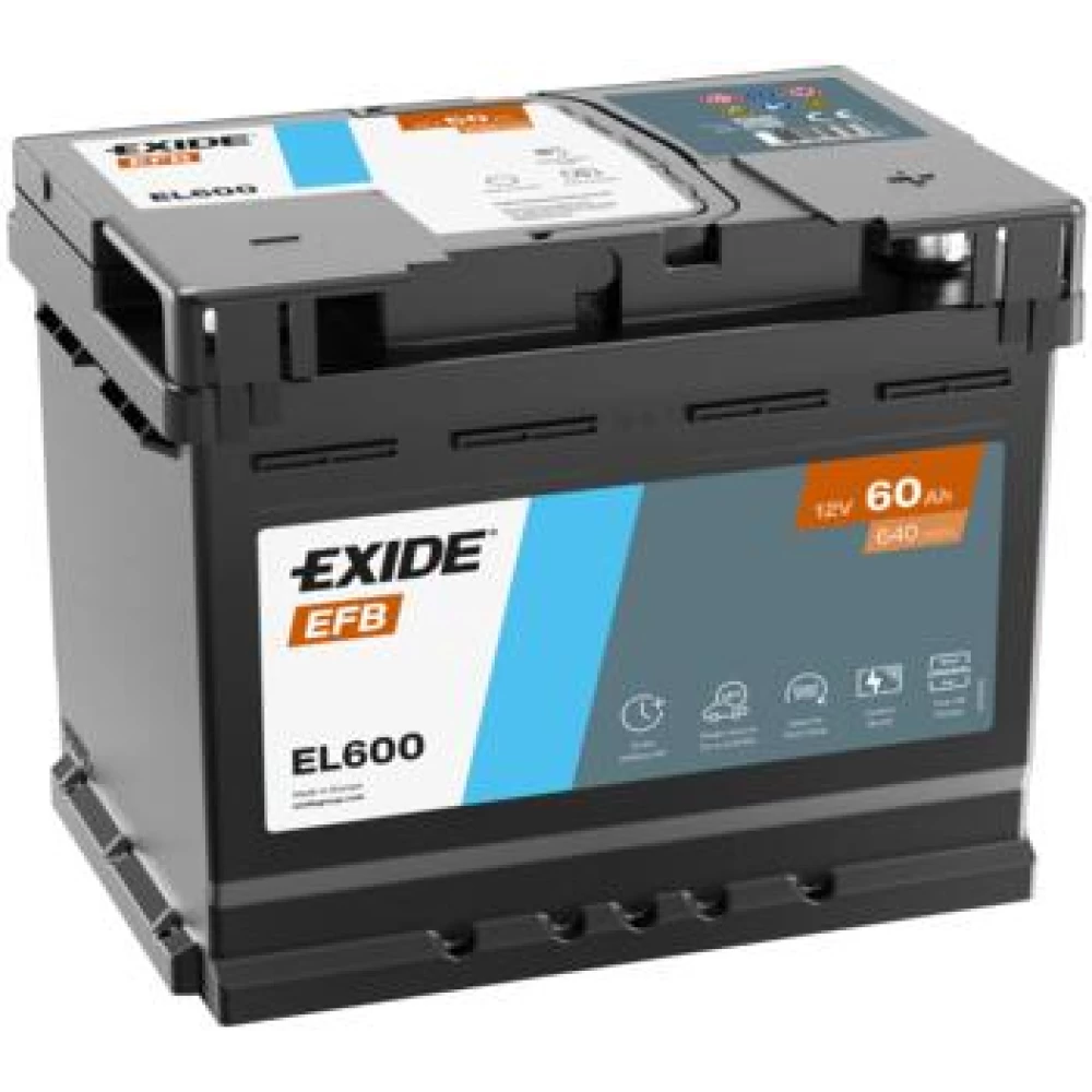 Μπαταρία Αυτοκινήτου 60Ah 640A EXIDE EL600 EFB Start & Stop