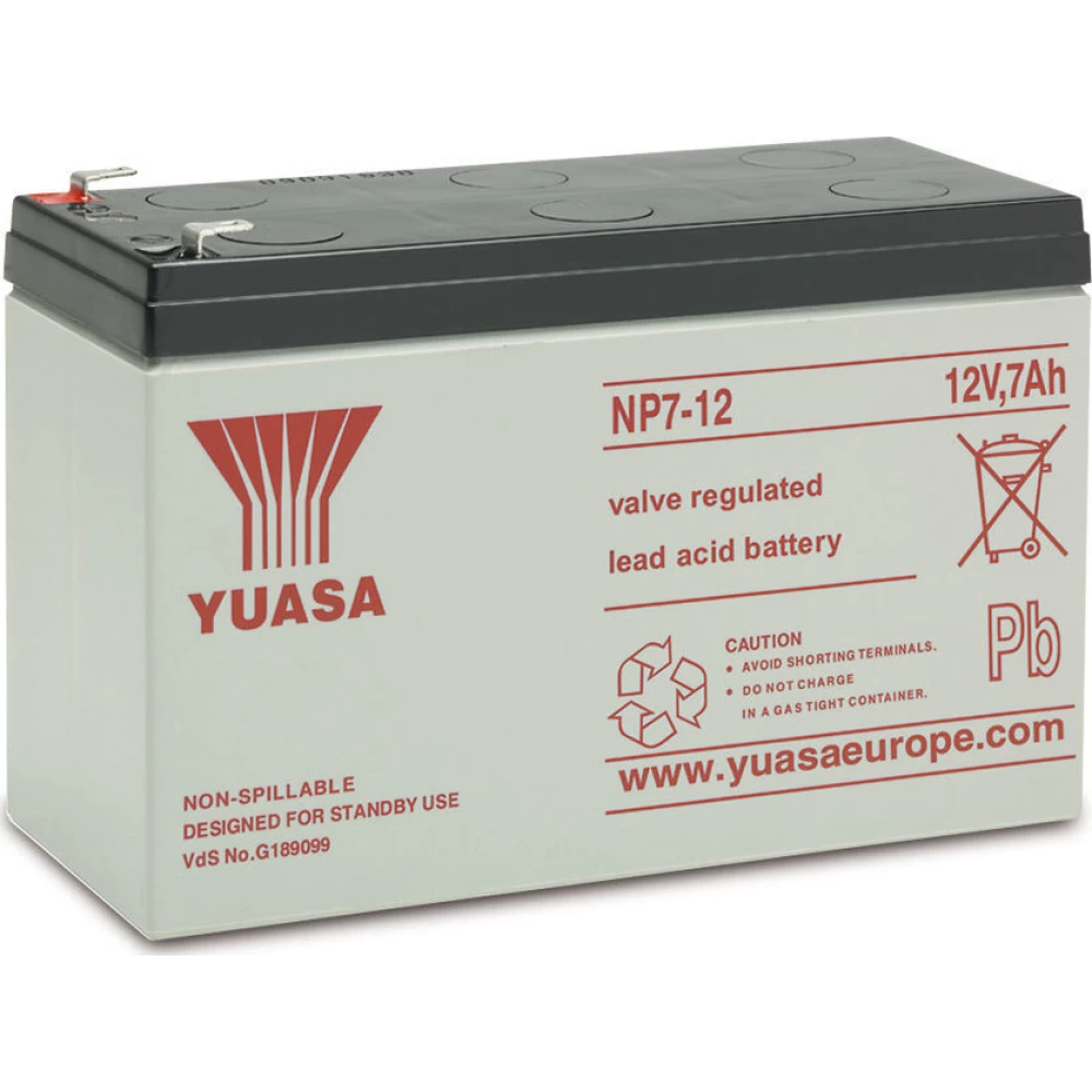 Μπαταρία VRLA-AGM YUASA NP7-12 | 12V 7Ah